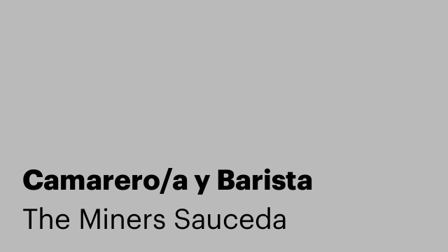 Camarero/a y Barista
