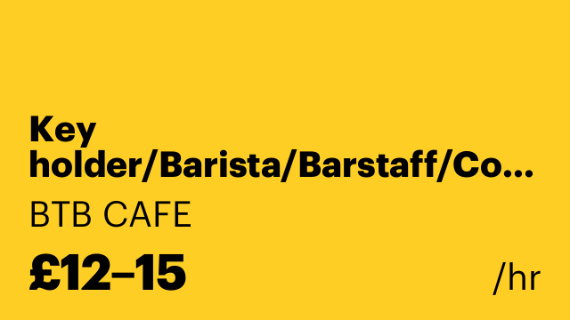 Key holder/Barista/Barstaff/Cook