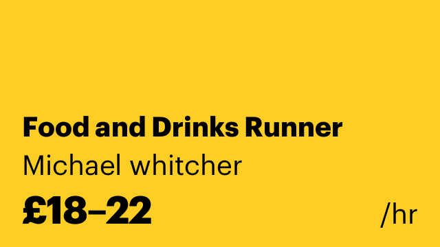 Food and Drinks Runner