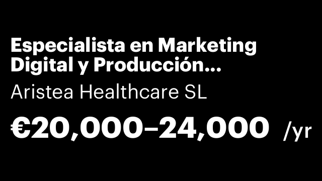 Especialista en Marketing Digital y Producción Audiovisual