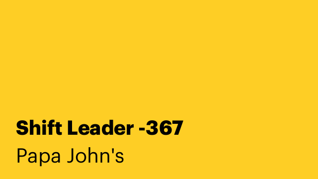 Shift Leader -367