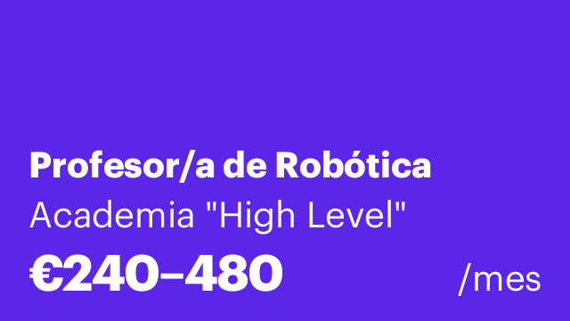 Profesor/a de Robótica