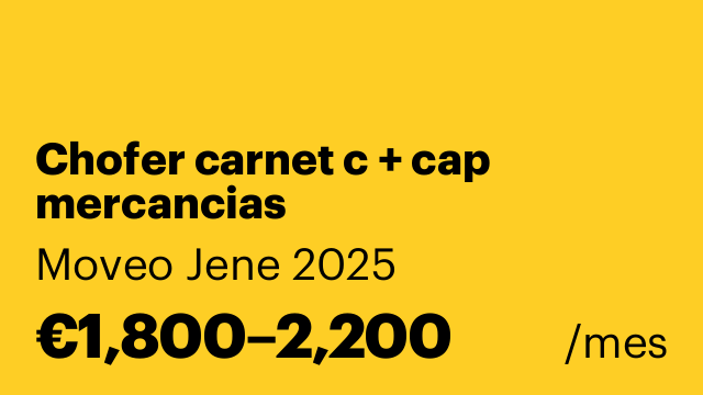 Chofer carnet c + cap mercancias