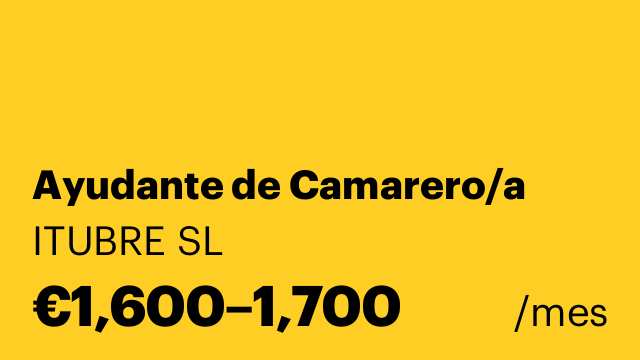 Ayudante de Camarero/a