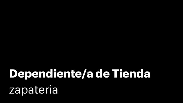 Dependiente/a de Tienda