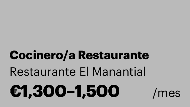 Cocinero/a Restaurante