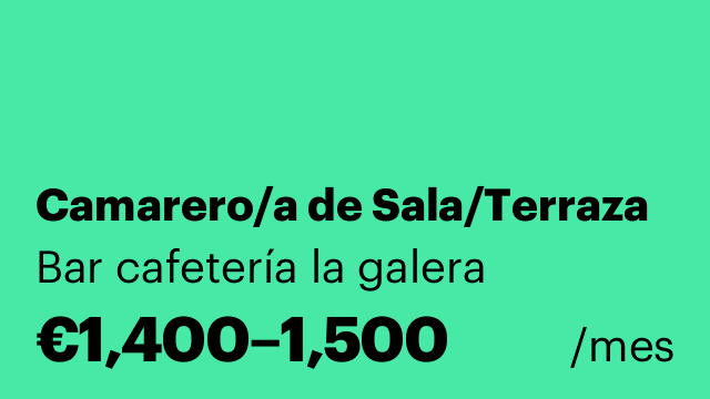 Camarero/a de Sala/Terraza
