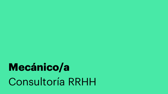 Mecánico/a