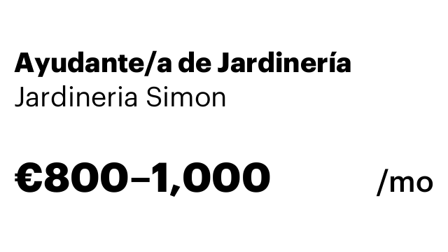Ayudante/a de Jardinería
