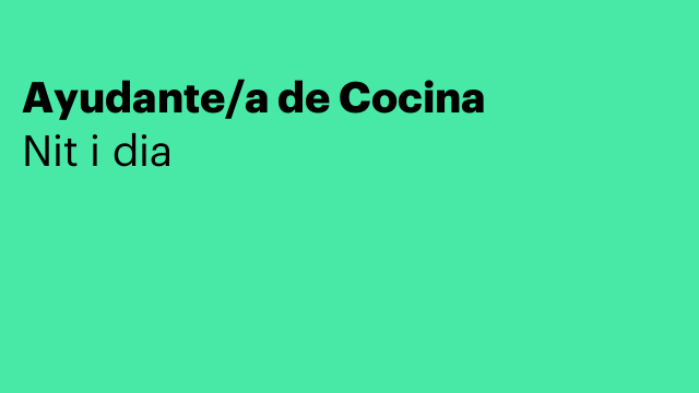 Ayudante/a de Cocina