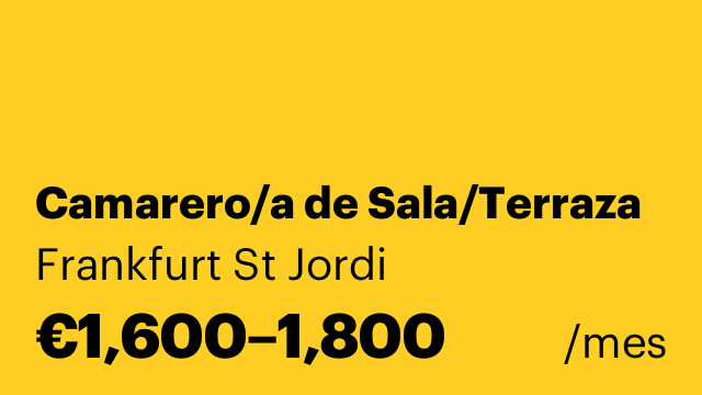 Camarero/a de Sala/Terraza