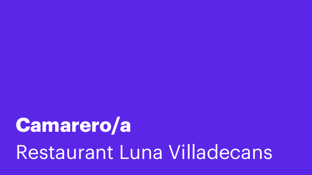 Camarero/a