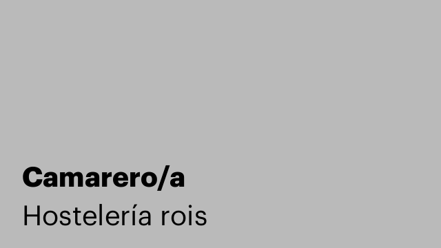 Camarero/a
