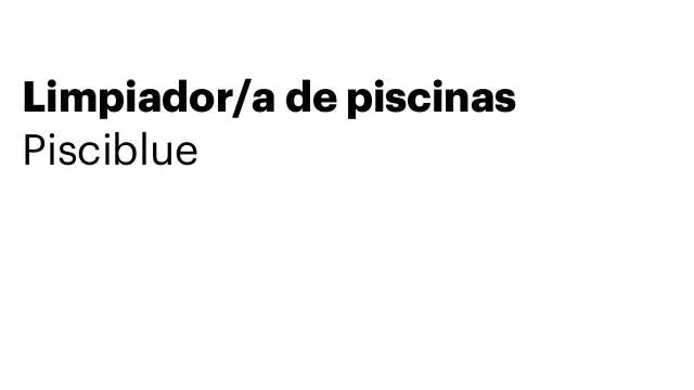 Limpiador/a de piscinas