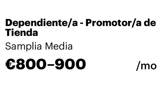 Dependiente/a - Promotor/a de Tienda