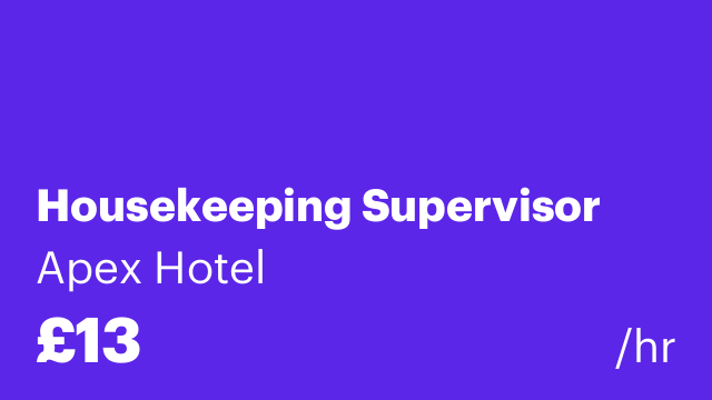Housekeeping Supervisor