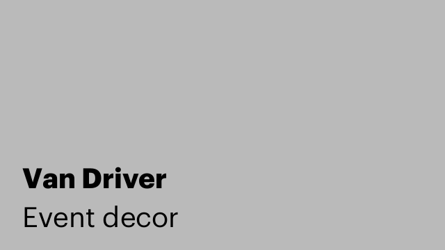 Van Driver