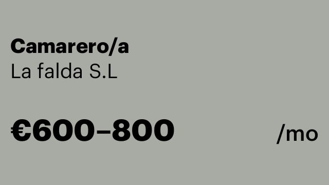 Camarero/a