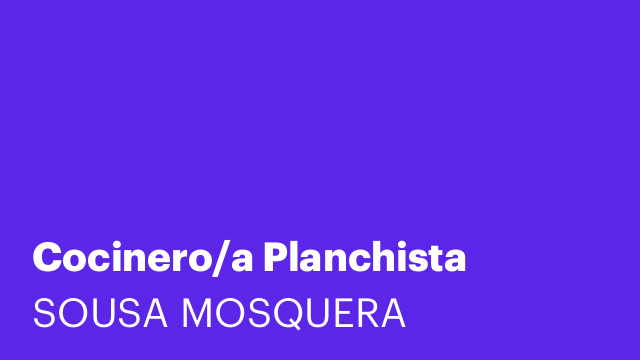Cocinero/a Planchista