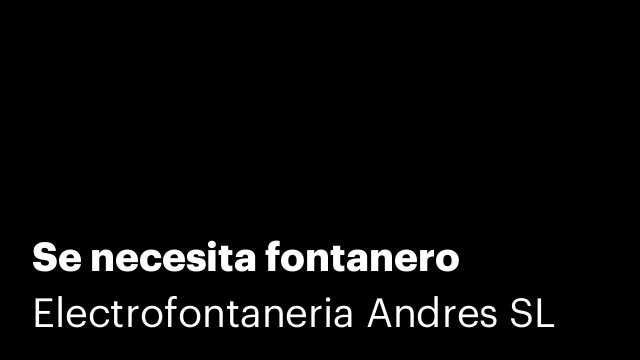 Se necesita fontanero
