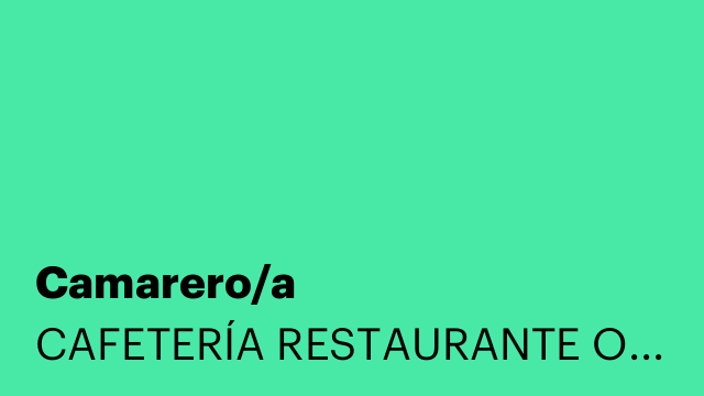 Camarero/a