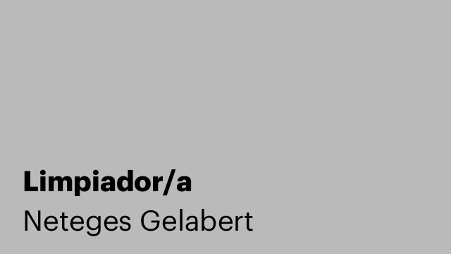 Limpiador/a