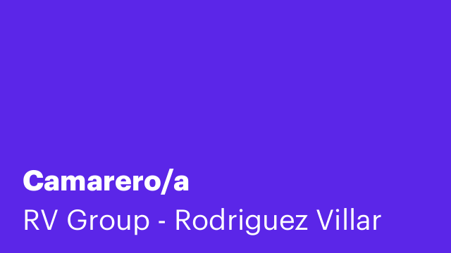 Camarero/a