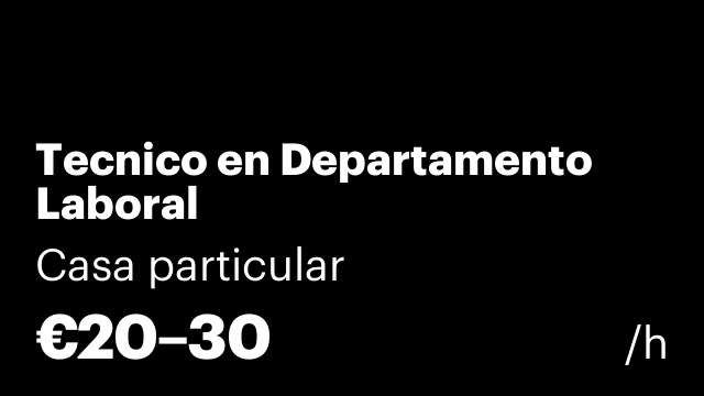 Tecnico en Departamento Laboral