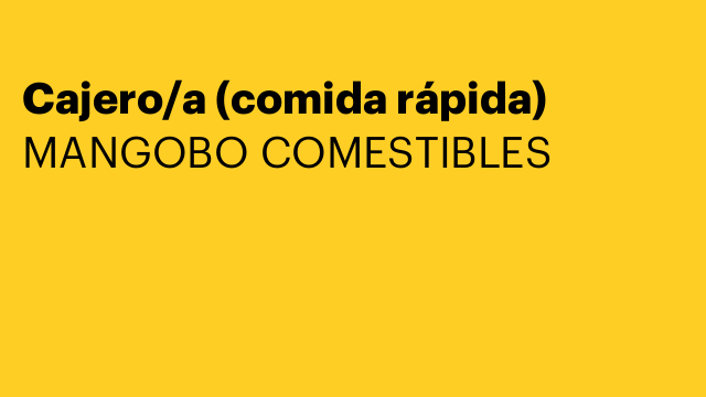 Cajero/a (comida rápida)