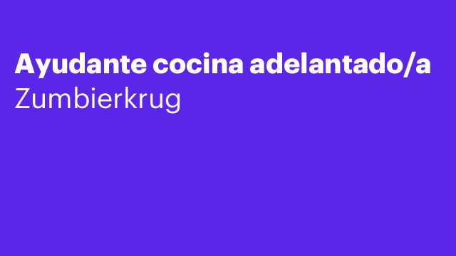 Ayudante cocina adelantado/a