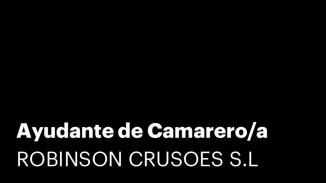 Ayudante de Camarero/a