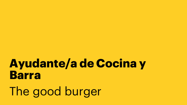 Ayudante/a de Cocina y Barra