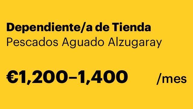 Dependiente/a de Tienda