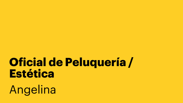 Oficial de Peluquería / Estética