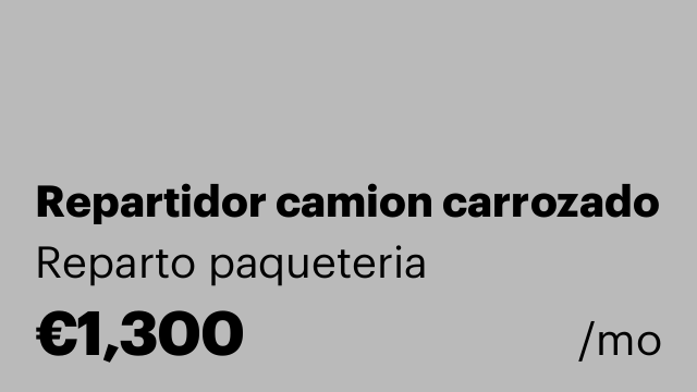Repartidor camion carrozado