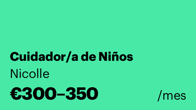 Cuidador/a de Niños