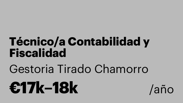 Técnico/a Contabilidad y Fiscalidad