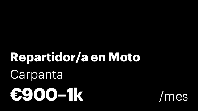 Repartidor/a en Moto