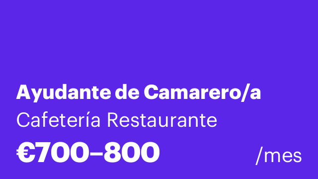 Ayudante de Camarero/a