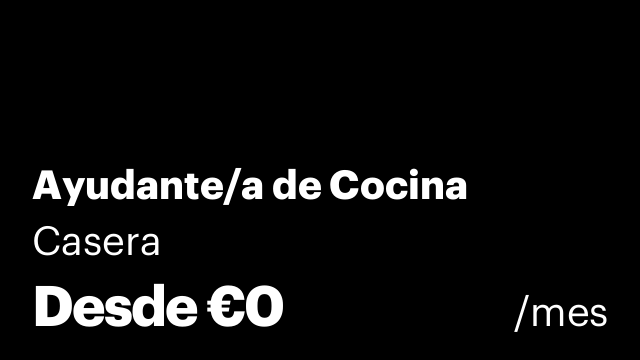 Ayudante/a de Cocina