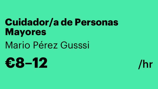 Cuidador/a de Personas Mayores