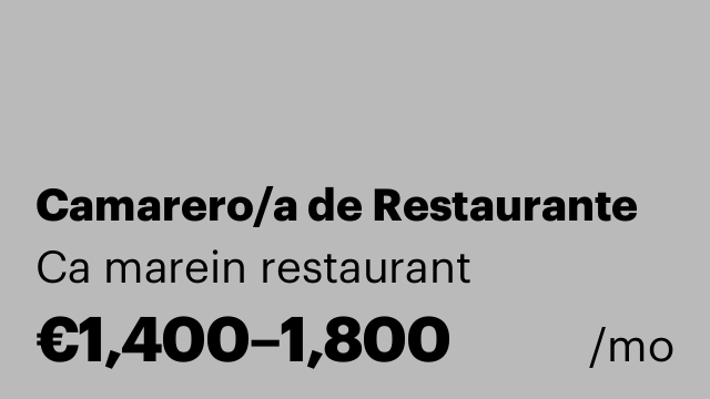 Camarero/a de Restaurante