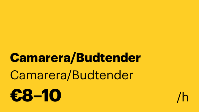 Camarera/Budtender