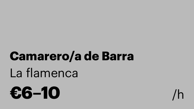 Camarero/a de Barra