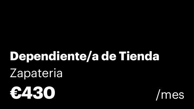 Dependiente/a de Tienda