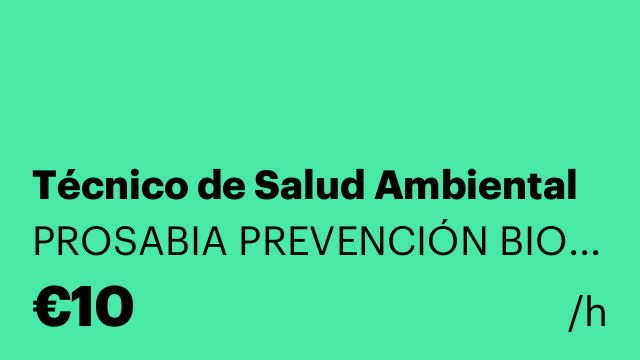 Técnico de Salud Ambiental