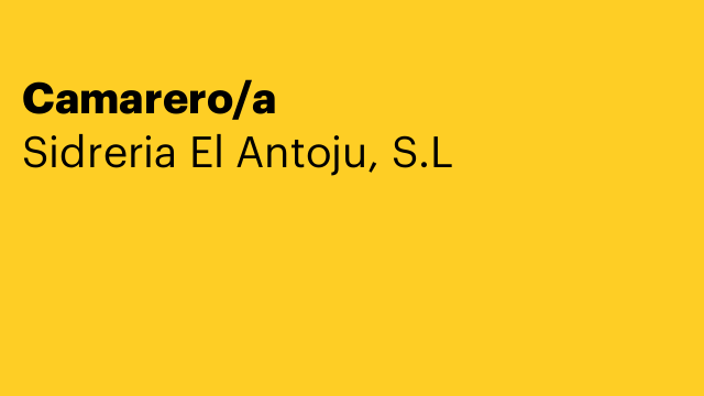 Camarero/a