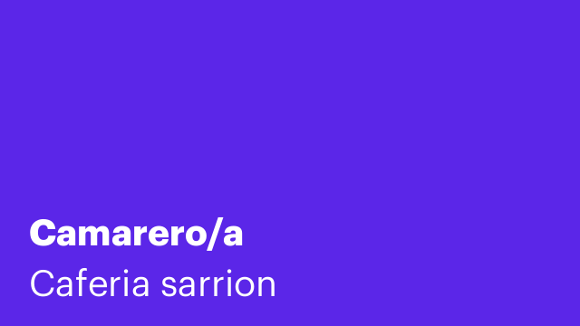 Camarero/a