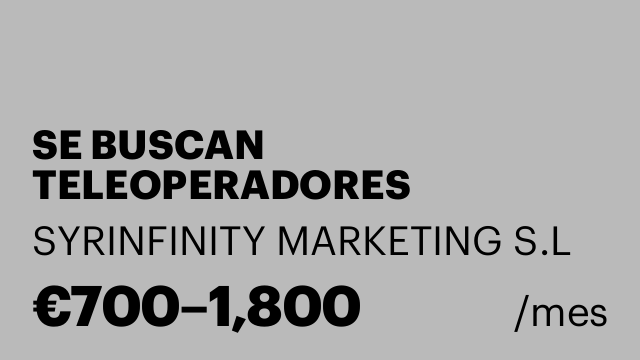 SE BUSCAN TELEOPERADORES