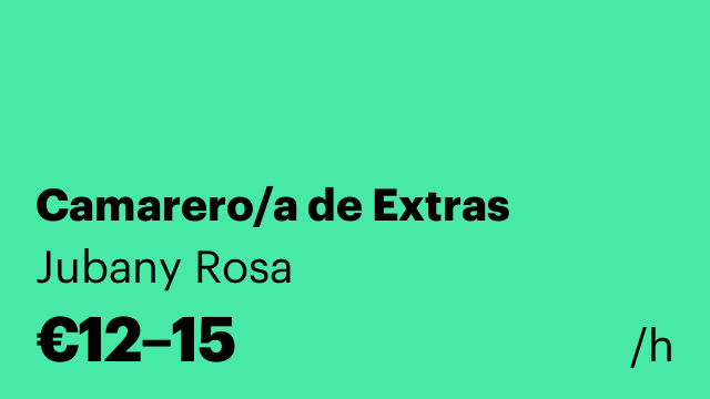 Camarero/a de Extras